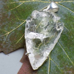 Pendentif Cristal Lémurien transparent Bijoux en Quartz Lémurien KC21