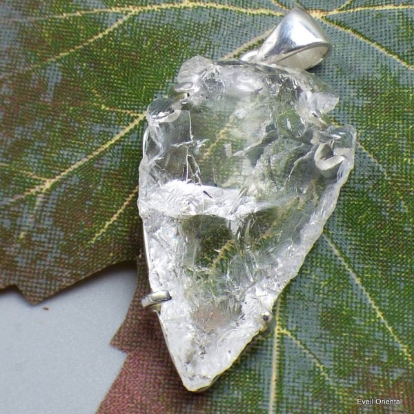 Pendentif Cristal Lémurien transparent Pendentifs pierres naturelles KC21