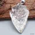 Gros pendentif Cristal Lémurien serti clos - Bijoux en Quartz Lémurien