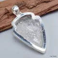 Gros pendentif Cristal Lémurien serti clos - Bijoux en Quartz Lémurien