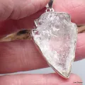 Gros pendentif Cristal Lémurien serti clos - Bijoux en Quartz Lémurien