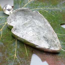 Gros pendentif Cristal Lémurien pierre chamane 