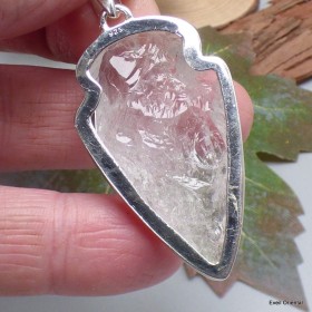 Gros pendentif Cristal Lémurien pierre chamane Bijoux en Quartz Lémurien KC21.2