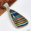 Pendentif Calcite Arc-en-ciel style vintage Bijoux en Calcite KC22