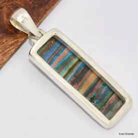 Pendentif Calcite Arc-en-ciel rectangulaire - Bijoux en Calcite