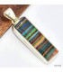 Pendentif rectangulaire Calcite arc-en-ciel Bijoux en Calcite KC22.4
