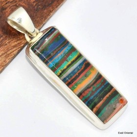 Pendentif rectangulaire Calcite arc-en-ciel Bijoux en Calcite KC22.4