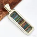 Pendentif rectangulaire Calcite arc-en-ciel - Bijoux en Calcite