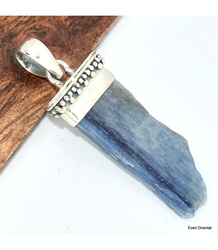 Pendentif Cyanite bleue forme bâtonnet Pendentifs pierres naturelles KC23.1