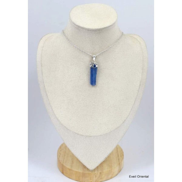 Pendentif en Cyanite bleue forme bâtonnet Pendentifs pierres naturelles KC23.2