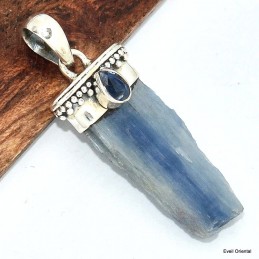 Pendentif en Cyanite bleue forme bâtonnet 