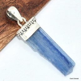Pendentif bâtonnet Cyanite bleue naturelle 