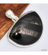 Pendentif Hypersthene semi-rond Pendentifs pierres naturelles KC24.1