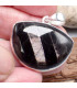 Pendentif Hypersthene semi-rond Pendentifs pierres naturelles KC24.1