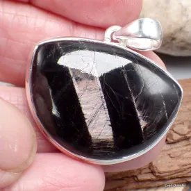 Pendentif Hypersthene semi-rond - Pendentifs pierres naturelles