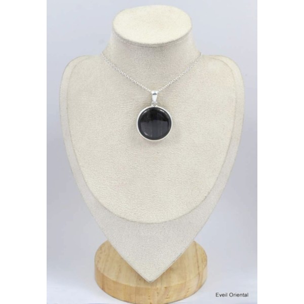 Pendentif rond Hypersthène Pendentifs pierres naturelles KC24