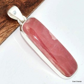 Pendentif rectangulaire allongé Rhodochrosite gel 