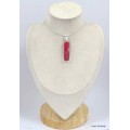 Pendentif rectangulaire allongé Rhodochrosite gel Bijoux en Rhodochrosite KC25.1