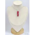 Pendentif rectangulaire allongé Rhodochrosite gel - Bijoux en Rhodochrosite