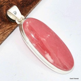 Pendentif oval allongé Rhodochrosite gel Bijoux en Rhodochrosite KC25.2
