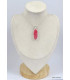 Pendentif oval allongé Rhodochrosite gel Bijoux en Rhodochrosite KC25.2