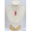 Pendentif oval allongé Rhodochrosite gel Bijoux en Rhodochrosite KC25.2