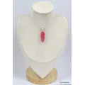 Pendentif oval allongé Rhodochrosite gel - Bijoux en Rhodochrosite