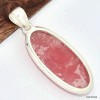 Grand Pendentif oval Rhodochrosite gel Bijoux en Rhodochrosite KC25.4