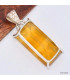 Gros Pendentif en Fluorite jaune rectangulaire Bijoux en Fluorite KC26