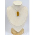 Gros Pendentif en Fluorite jaune rectangulaire Bijoux en Fluorite KC26