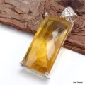 Gros Pendentif en Fluorite jaune rectangulaire - Pendentifs pierres naturelles