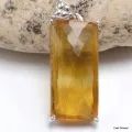 Gros Pendentif en Fluorite jaune rectangulaire - Pendentifs pierres naturelles