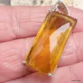 Gros Pendentif en Fluorite jaune rectangulaire - Pendentifs pierres naturelles