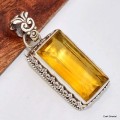 Pendentif Fluorite Jaune style ancien Bijoux en Fluorite KC26