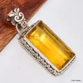 Pendentif Fluorite Jaune style ancien - Pendentifs pierres naturelles