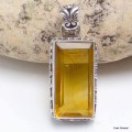 Pendentif Fluorite Jaune style ancien Bijoux en Fluorite KC26