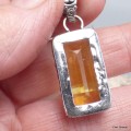 Pendentif Fluorite Jaune style ancien Bijoux en Fluorite KC26