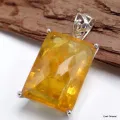 Pendentif Fluorite Jaune belles fractures - Pendentifs pierres naturelles