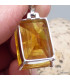 Pendentif Fluorite Jaune belles fractures Bijoux en Fluorite KC26.3