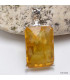Pendentif Fluorite Jaune belles fractures Bijoux en Fluorite KC26.3