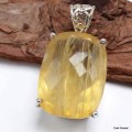 Pendentif Fluorite Jaune citron Bijoux en Fluorite KC26.4