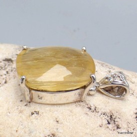 Pendentif Fluorite Jaune citron Bijoux en Fluorite KC26.4