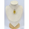 Pendentif Fluorite Jaune citron Bijoux en Fluorite KC26.4