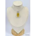 Pendentif Fluorite Jaune citron - Pendentifs pierres naturelles