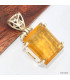 Pendentif Fluorite Jaune facettée détail bélière Bijoux en Fluorite KC26.5