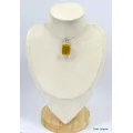 Pendentif Fluorite Jaune facettée détail bélière - Pendentifs pierres naturelles