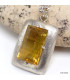Gros Pendentif Fluorite Jaune argent satiné Pendentifs pierres naturelles KC26.6