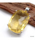 Pendentif Fluorite Jaune facettée serti griffes Bijoux en Fluorite KC26.7
