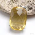 Pendentif Fluorite Jaune facettée serti griffes - Pendentifs pierres naturelles