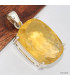 Pendentif Fluorite Jaune facettée serti griffes Bijoux en Fluorite KC26.7